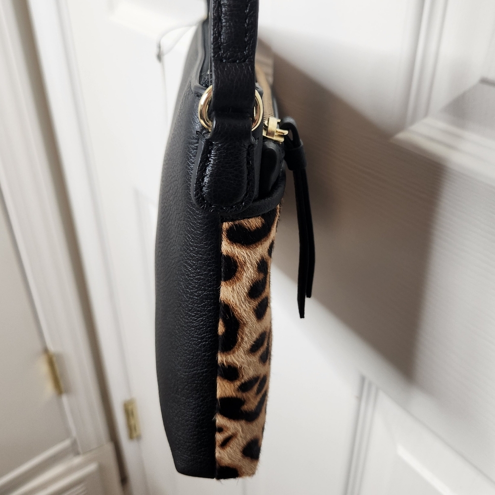 Talbots Calf Hair Cheetah Animal Print Crossbody NWT - Picture 5 of 13